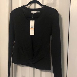 Calvin Klein Black v neck sweater glittery